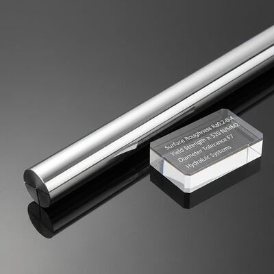Surface Roughness Ra0.2-0.4 Chrome Piston Rod with Yield Strength Not Less Than 520 N/MM2 and Diameter Tolerance F7 for Hydraulic Systems